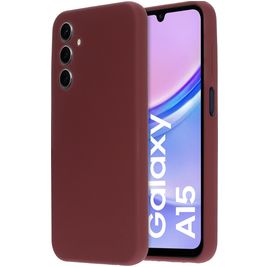 Mobiparts Coque Samsung Galaxy A15 Coque arrière en Silicone - Plum Red