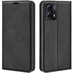 Mobigear Retro Slim Housse Motorola Moto E13 Etui Porte-Monnaie - Noir