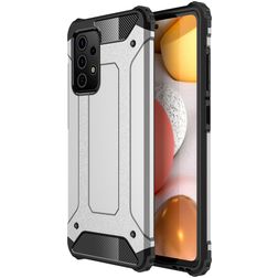 Mobigear Outdoor Coque Samsung Galaxy A52s 5G Coque arrière Rigide Anti-Chocs - Argent