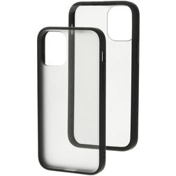 Mobiparts Hardcover Coque iPhone 12 Mini Coque arrière Rigide - Transparent / Gris