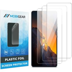 Mobigear POCO F5 Protection d'écran Film - Compatible coque (Lot de 3)