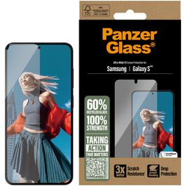 PanzerGlass Ultra-Wide Fit Samsung Galaxy S25 Verre trempé Protection d'écran - Compatible Coque