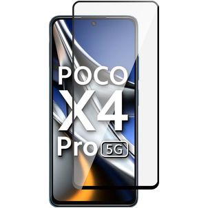 Mobigear Premium POCO X4 Pro 5G Verre trempé Protection d'écran - Compatible Coque - Noir
