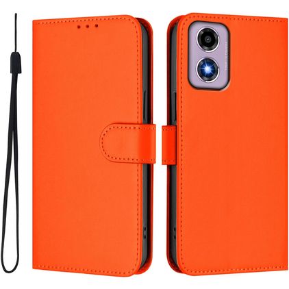 Mobigear Urban Wallet Housse Motorola Moto E14 Etui Porte-Monnaie - Orange