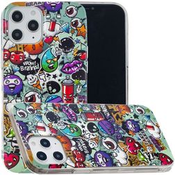 Mobigear Design Coque iPhone 12 Coque arrière en TPU Souple - Graffiti