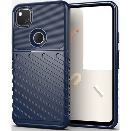 Mobigear Groove Coque Google Pixel 4a Coque arrière en TPU Souple - Bleu