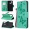 Mobigear Butterfly Housse Samsung Galaxy A20s Etui Porte-Monnaie - Turquoise
