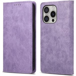 Mobigear Wallet Housse iPhone 16 Pro Etui Porte-Monnaie - Violet