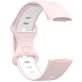 Mobigear Sport Dual Bracelet Silicone Fitbit Charge 5 Fermeture à clou et passant - Blanc / Rose