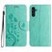 Mobigear Flowers Housse Samsung Galaxy A36 Etui Porte-Monnaie - Vert