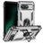 Mobigear Armor Ring Coque Google Pixel 8a Coque arrière Rigide Anti-Chocs avec Anneau-Support - Argent