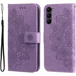 Mobigear Flowers Housse Samsung Galaxy S23 Etui Porte-Monnaie - Violet