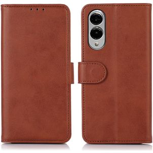 Mobigear Wallet Housse Samsung Galaxy S25 Edge Etui Porte-Monnaie - Marron