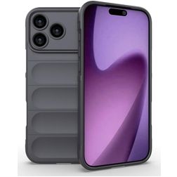 Mobigear Bumpy Coque iPhone 18 Pro Max Coque arrière en TPU Souple - Dark Grey