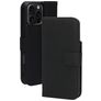 Mobiparts Housse iPhone 16 Pro Max MagSafe Etui avec Coque Détachable en Cuir Véritable Porte-Monnaie - Noir