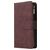 Mobigear Zipper Housse Huawei P40 Etui Porte-Monnaie - Marron