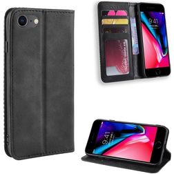Mobigear Sensation Housse iPhone SE (2020) Etui Porte-Monnaie - Noir