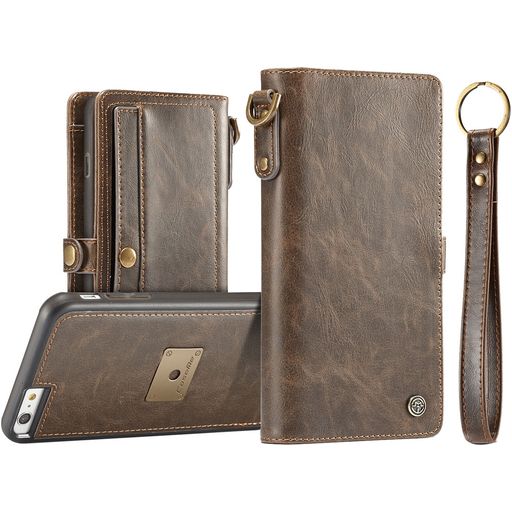 Caseme 01 Housse iPhone 6s Etui avec Coque Détachable Porte-Monnaie - Marron