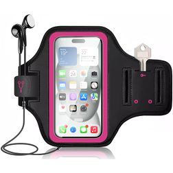 Mobigear Go Active Coque de Sport Brassard Brassard Téléphone en Neoprène (max 17 cm x 9 cm) - Rose
