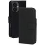 Mobiparts Housse iPhone 16 MagSafe Etui avec Coque Détachable en Cuir Véritable Porte-Monnaie - Noir