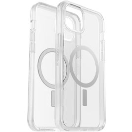OtterBox Symmetry Plus Coque Transparente iPhone 15 Plus MagSafe Coque arrière Rigide Anti-Chocs - Transparent
