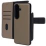 Mobiparts Housse Samsung Galaxy S26 Etui avec Coque Détachable en Cuir Véritable Porte-Monnaie - Taupe