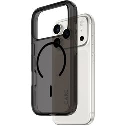 CARE by PanzerGlass Smokey iPhone 17 Pro MagSafe Plastique rigide Coque arrière - Smokey Black