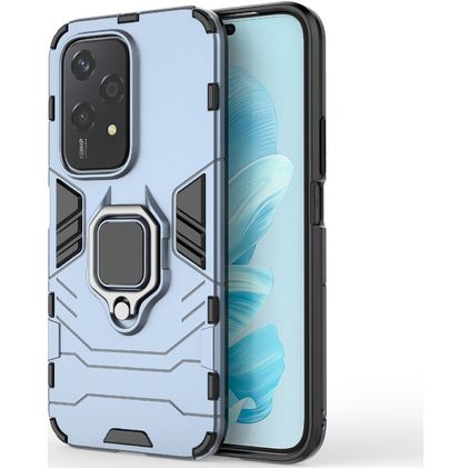 Mobigear Armor Ring Coque HONOR 200 Lite Coque arrière Rigide Anti-Chocs avec Anneau-Support - Bleu Marin