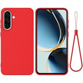 Mobigear Rubber Touch Coque Samsung Galaxy A37 Coque arrière en Silicone - Rouge