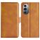 Mobigear Slim Magnet Housse Motorola Edge X30 Etui Porte-Monnaie - Cognac