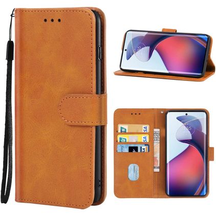 Mobigear Wallet Housse Motorola Moto G72 Etui Porte-Monnaie - Marron