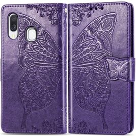 Mobigear Butterfly Housse Samsung Galaxy A40 Etui Porte-Monnaie - Violet