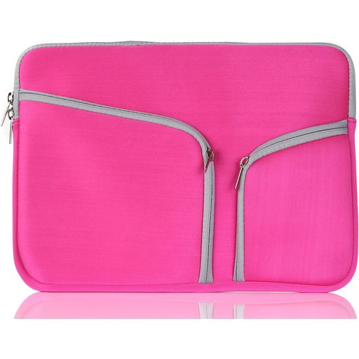 Mobigear Double Zipper Pochette Ordinateur portable en Neoprène 12 Pouces Housse ordinateur - Rose