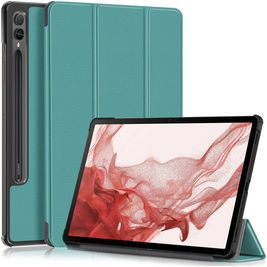 Mobigear Tri-Fold Coque Samsung Galaxy Tab S9 Plus Etui + Porte-crayon - Vert