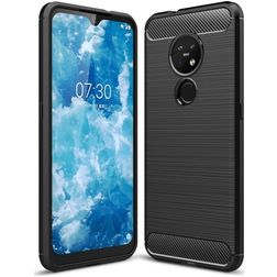 Mobigear Brushed Slim Coque Nokia 6.2 Coque arrière en TPU Souple - Noir
