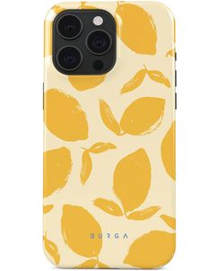 Burga Tough Coque iPhone 15 Pro Coque arrière Rigide Anti-Chocs - Lemon Tart