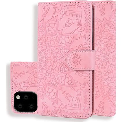 Mobigear Mandala iPhone 11 Étui Portefeuille - Rose