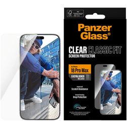 PanzerGlass Classic fit iPhone 18 Pro Max Verre trempé Protection d'écran - Compatible coque + Cadre de pose