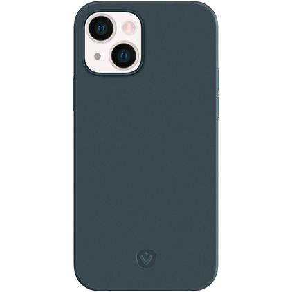 Valenta Snap Luxe Coque iPhone 13 Coque arrière en Cuir Véritable - Bleu