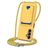 Mobigear Lanyard Card Samsung Galaxy S24 FE Coque avec cordon en Silicone et Porte-Cartes - Jaune