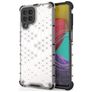 Mobigear Honeycomb Coque Samsung Galaxy M53 Coque arrière Rigide Anti-Chocs - Blanc