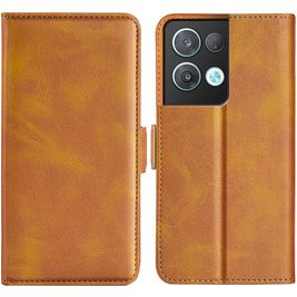 Mobigear Slim Magnet Housse OPPO Reno 8 Pro 5G Etui Porte-Monnaie - Cognac