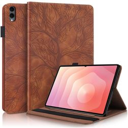 Mobigear Tree Coque Samsung Galaxy Tab S11 Ultra Etui + Porte-crayon - Marron