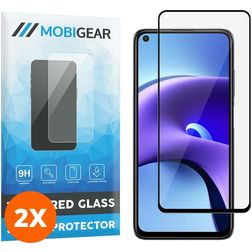 Mobigear Premium Xiaomi Redmi Note 9T Verre trempé Protection d'écran - Compatible Coque - Noir (Lot de 2)