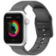 Mobigear Dashed Bracelet Silicone Apple Watch Fermeture boucle ardillon - 42/41/40/38 mm - Gris