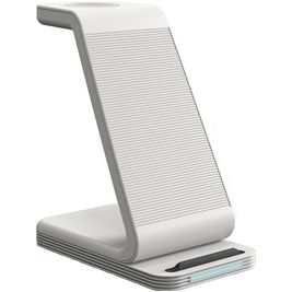Mobigear PowerStack 3in1 Station de Charge QI pour Smartphone / AirPods & Apple Watch - Blanc