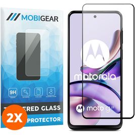 Mobigear Premium Motorola Moto G23 Verre trempé Protection d'écran - Compatible Coque - Noir (Lot de 2)
