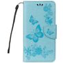 Mobigear Butterfly Housse Samsung Galaxy A8 (2018) Etui Porte-Monnaie - Bleu