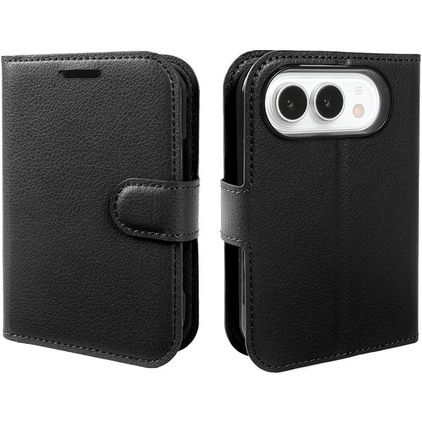 Mobigear Classic Housse iPhone Duo Etui Porte-Monnaie - Noir
