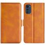 Mobigear Slim Magnet Housse Motorola Moto E32 Etui Porte-Monnaie - Cognac